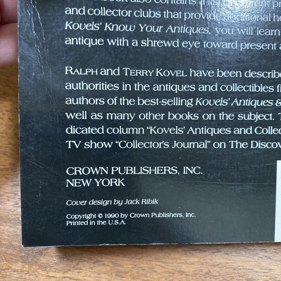 Kovels' Know Your Antiques by Ralph & Terry Kovel 1990 Soft Cover Paperback Book - Picture 5 of 7